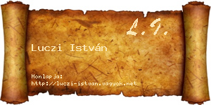 Luczi István névjegykártya