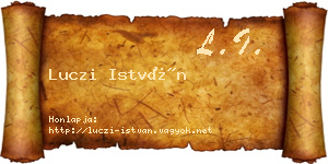 Luczi István névjegykártya